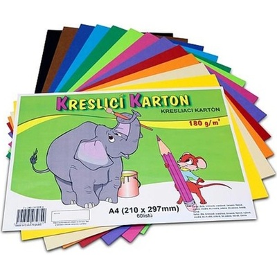 Kreslicí karton A4 180g 10ls mix barev