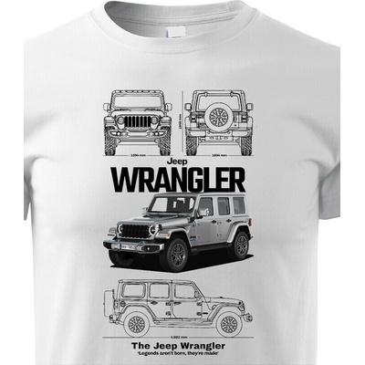 Dětské tričko Jeep Wrangler Bílá Canvas Bezvatriko.cz 2324