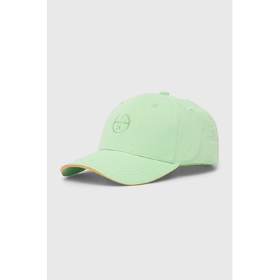 North Sails Памучна шапка с козирка North Sails в зелено с изчистен дизайн (623261)