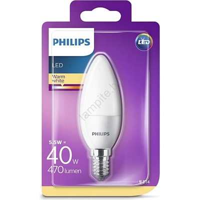 Philips LED Крушка Philips E14/5, 5W/230V 2700K (P4282)