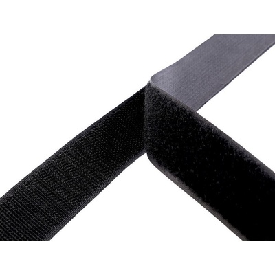 Suchý zip háček + plyš šíře 30 mm METRÁŽ - 2 černá