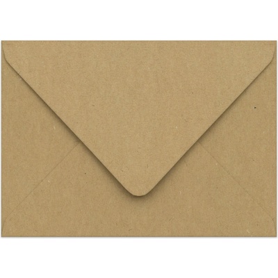 Recyklovaná hnědá kraftová obálka 114x162 mm (C6)