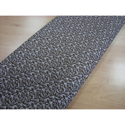 Bavlna hnedo biela š.140cm