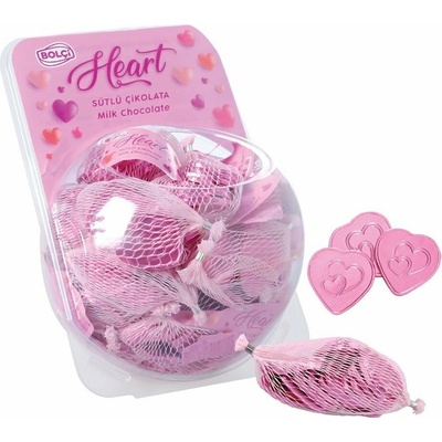 Čokoládky Bolci Milk Chocolate Heart Pink 63 g