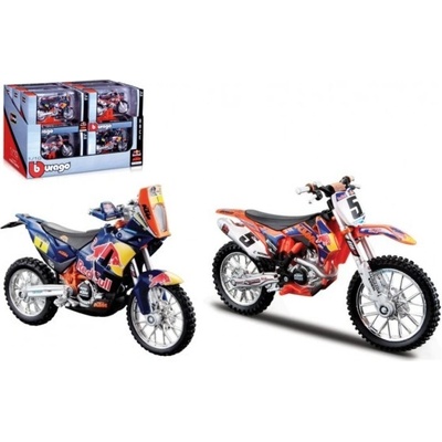 Bburago Motorka černá Bull Race 11cm kov / plast 2 druhy v krabičke 17x11x7cm 12ks v boxe 1:18