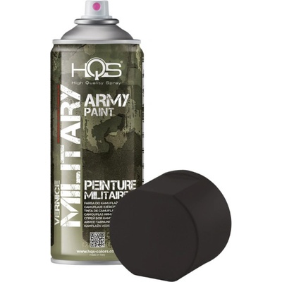 HQS farba v spreji pre kamufláž 400 ml RAL 9005 čierna matná
