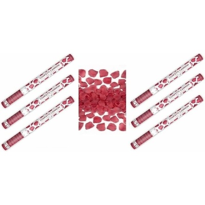 Konfety svadobné 60 cm 6 ks krvavočervené okvetné lístky 8595596318360