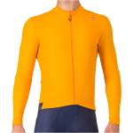 Castelli Мъжка фланелка с дълъг ръкав за колоездене Castelli Espresso Thermal Jersey Cycling jersey - Vivid Orange / Dark Grey - размер XXL (056-3283-0516)