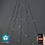 Nedis WIFILXT12W200 - LED коледна завеса 200xLED/8 функции 5x4m IP65 Wi-Fi Tuya (NE0512)