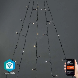 Nedis WIFILXT12W200 - LED коледна завеса 200xLED/8 функции 5x4m IP65 Wi-Fi Tuya (NE0512)