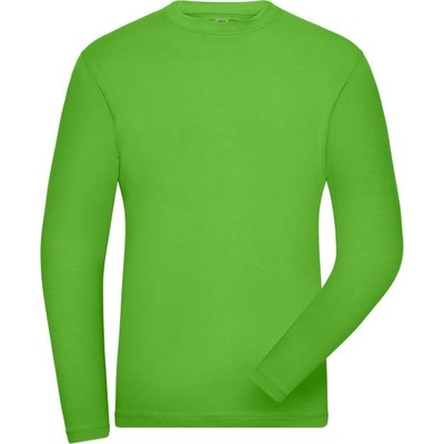 James & Nicholson JN 1804 pánske elastické tričko dlhý rukáv lime green