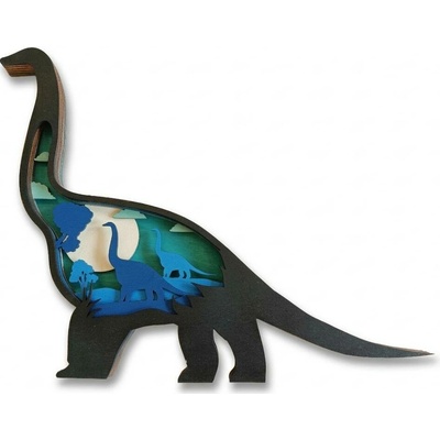Z rodinné dílny Svítící dekorace na zeď Dinosaurus