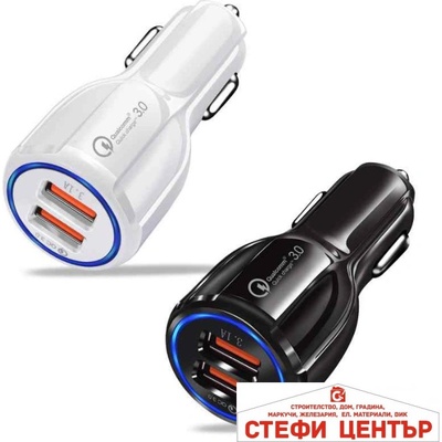 Paolo Универсално USB зарядно за кола Qualcomm 3.0 с два порта 1892 (181997)