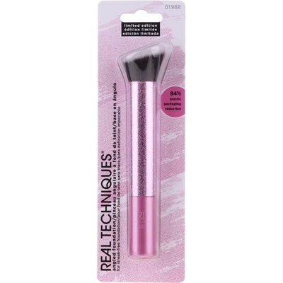 Real Techniques Pretty in Pink Angled Foundation kosmetický štětec na make-up pro ženy 1 ks