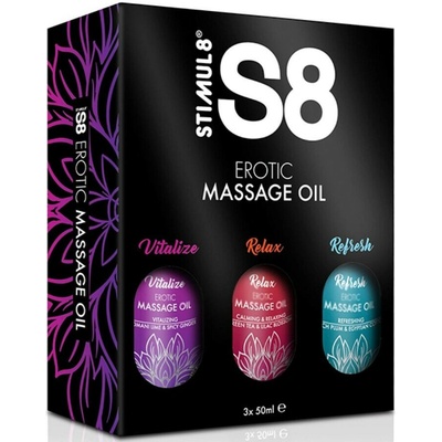 Stimul8 massage oil Box 3x 50ml