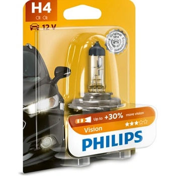 Philips Крушка, електрическа, фар PHILIPS H4, 12V, 60/55W, 3200K, 1815lm, 1 бр