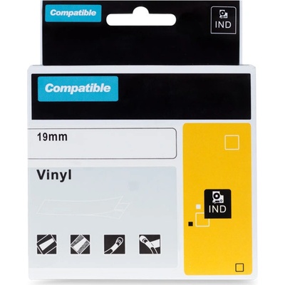 PRINTLINE kompatibilná páska s DYMO 1805422, 19mm,5.5m,biela tlač/červený p., RHINO, vinyl 100% novy kompatibil