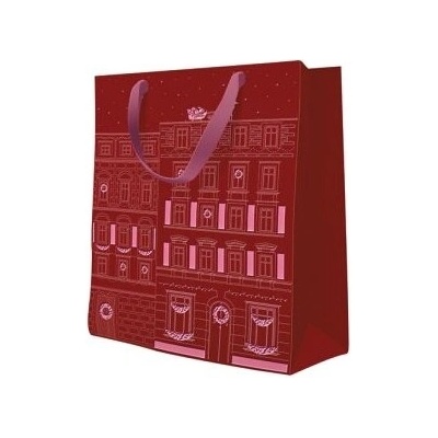 ZET servis Taška vánoční Premium Christmas Tenements, červená, 20 x 25 x 10 cm