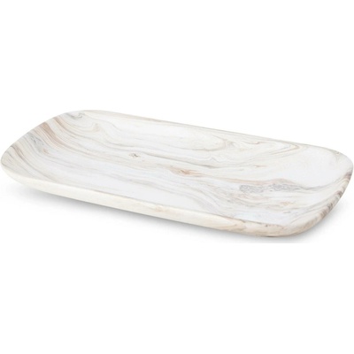 EUROFIRANY DEKORAČNÍ TALÍŘ ASLI 01 30 x 16 x 3 cm BÍLÝ