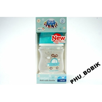 Canpol babies fľaša so širokým hrdlom Exotic Animals ružová 120 ml