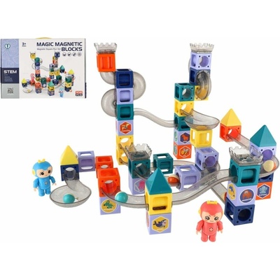 Teddies Kuličková dráha magnetická s figurkami 102 ks