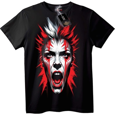 NOONEBRAND Тениска с Пънк Рок Лице - 7XL, White