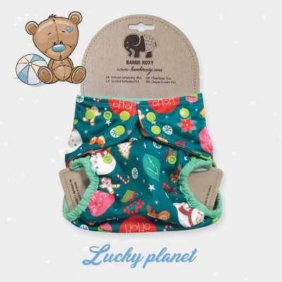 Bambi Roxy Vrchné PUL nohavičky 1-size PAT Lucky Planet and Turquise