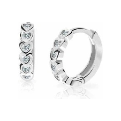 Cutie Diamonds detské kruhové náušnice z bieleho zlata s briliantmi C3339-10-10-X-2-D