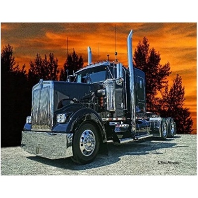 Norimpex - Puzzle Diamant painting: Truck at sunset 30x40cm - 1 - 39 piese