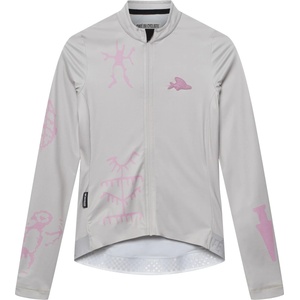CafÉ du cycliste Дамска фланелка с дълъг ръкав за колоездене CAFÉ DU CYCLISTE Women's Constance Cycling jersey - Cumulus Gray (156-3133-0113)