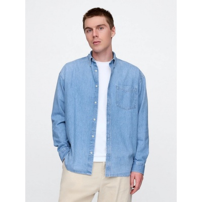 Gap oversize džínová košile Americana 734167-00 modrá