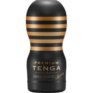 TENGA Premium Strong - еднократен мастурбатор - черен