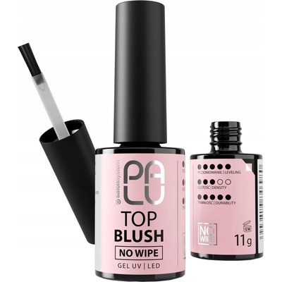 Barevný Hybridní Top No Wipe Teplá Růžová Palu Blush Poloprůhledný 11g