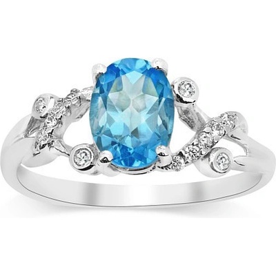 SILVEGO Gio Caratti stříbrný prsten s pravým Topazem JJJBR24