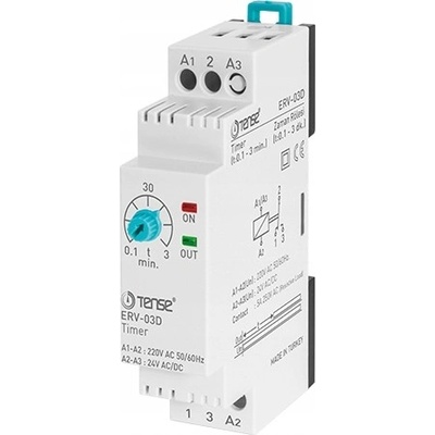 Časové relé / ON-DELAY 24 V/AC/DC, 230 V/AC 0-3min