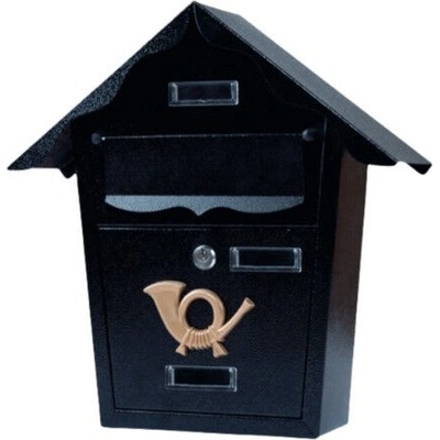 Garden Line Поцинкована стомана, заключваща се пощенска кутия, 37 × 10, 5 × 36 cm, с 2 ключа, антрацит (TIS8206)