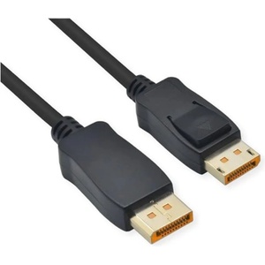 Roline Кабел DisplayPort 2.1 DP - DP, 10k60Hz, HDR, 54Gbit/s, UHBR13.5, M/M, 3m, черен 11.04. 6023-10 (11.04.6023-10)