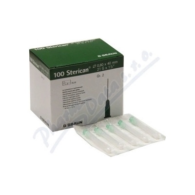Sterican Injekčná jehla 21 G 0,8 x 40 mm zelená ster. 100 ks