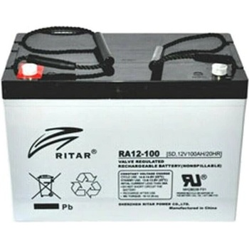 Ritar Оловна батерия RITAR (RA12-100S), AGM, 12V / 100 Ah, 306.5/ 168.5/ 210mm, F (RITAR-RA12-100S)