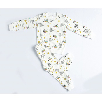 JOYCE Dívčí bavlněné pyžamo UNICORN PATTERN Bílá
