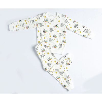 JOYCE Dívčí bavlněné pyžamo UNICORN PATTERN Bílá