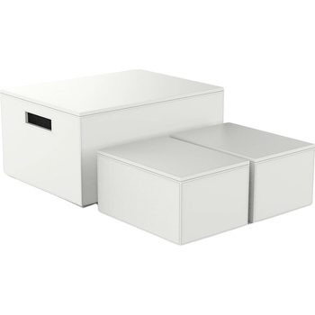 Decor Walther Кутии за съхранение Brownie бели 3 бр (0943050)