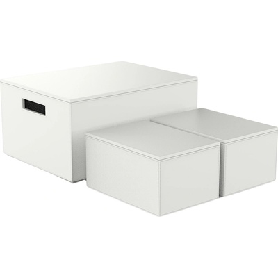 Decor Walther Кутии за съхранение Brownie бели 3 бр (0943050)