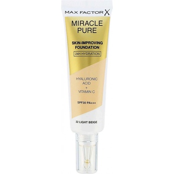 Max Factor Miracle Pure Skin dlouhotrvající make-up SPF30 32 Light Beige 30 ml