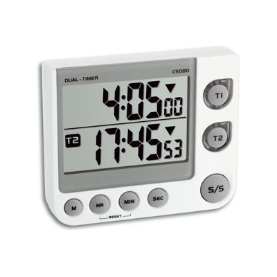 38.2025 TFA 2-TIMER Digitální dvojitý časovač, bílý