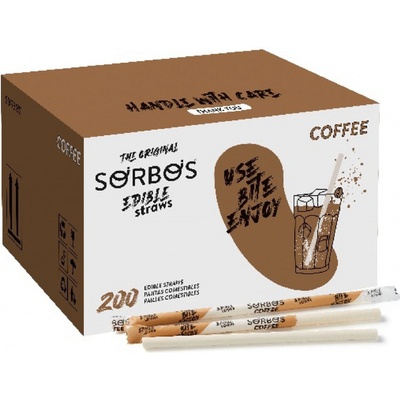 Sorbos Jedlá ovocná brčka Káva 200 ks