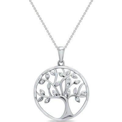 Eppi Stříbrný strom života s lab grown diamanty Eudora P44310
