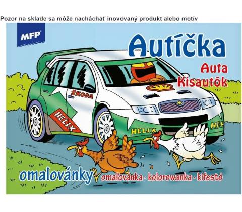 Autíčka omaľovánka