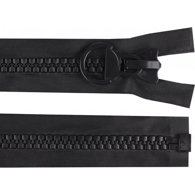 Kostěný zip extra velký No 20 délka 60 cm, 70 cm, střední, 1 (60 cm) černá