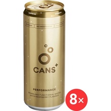 CANS+ Performance Perlivý funkční nápoj s malinovou příchutí 8 x 330 ml